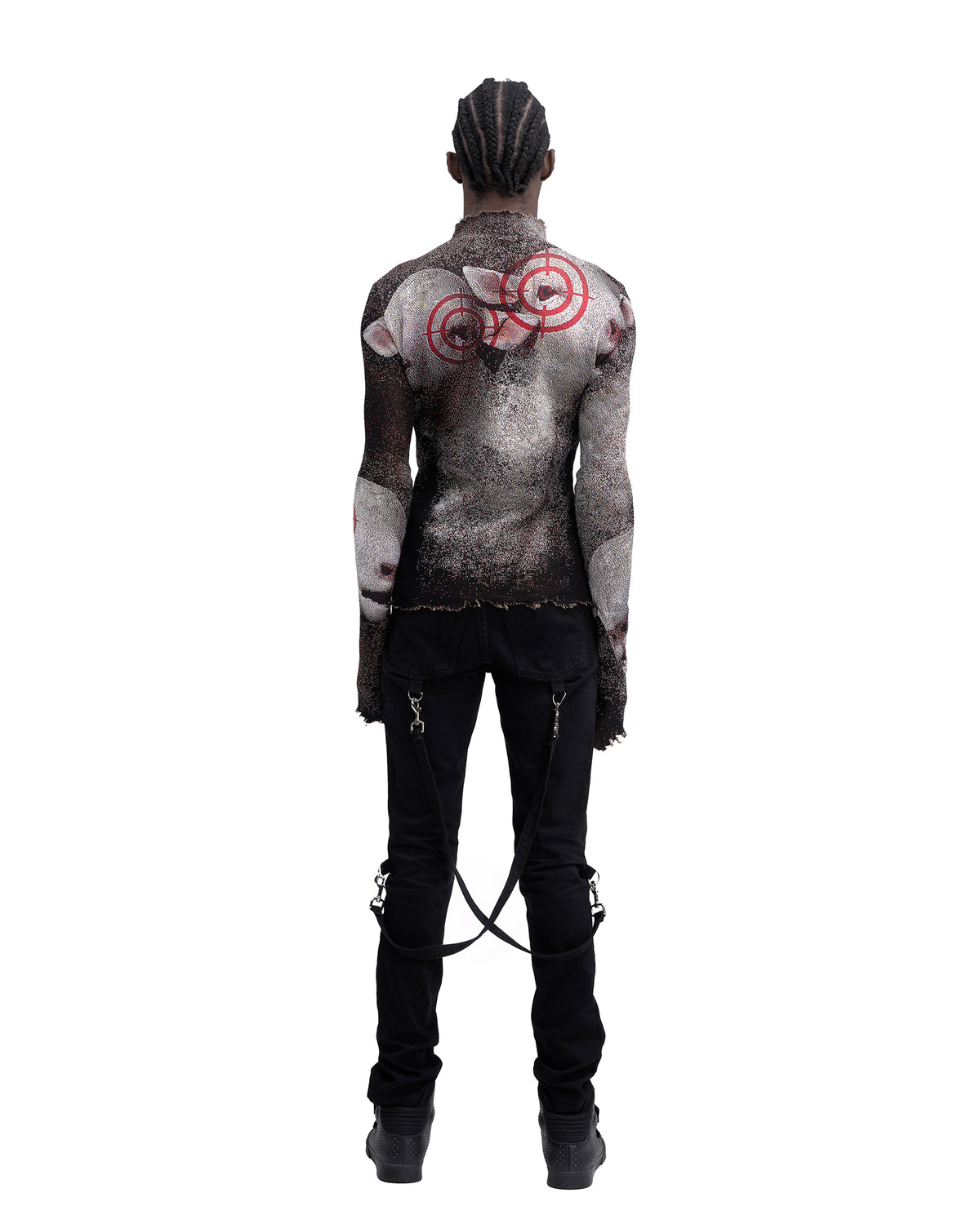 CROSSHAIR fine knit distressed turtleneck