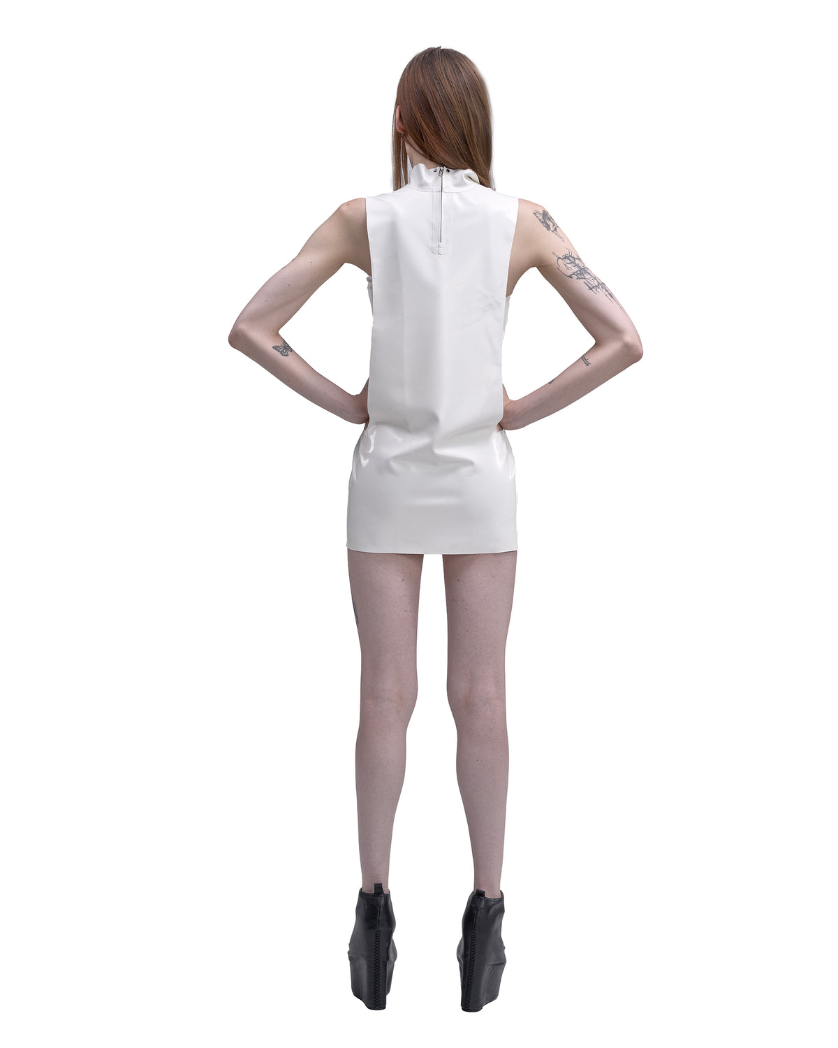 CROSSHAIR latex tank/dress WHITE