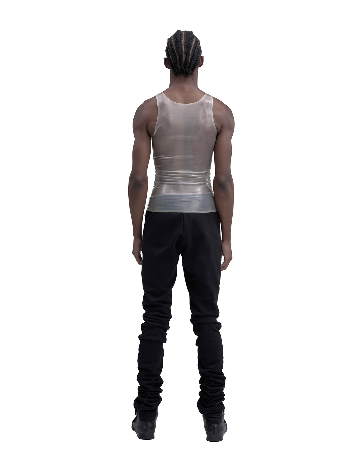CROSSHAIR latex transparent tank top