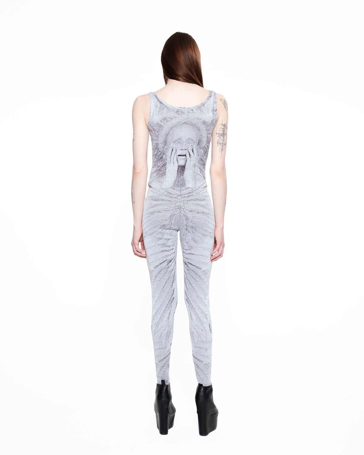 WING fine knit leggings STONE