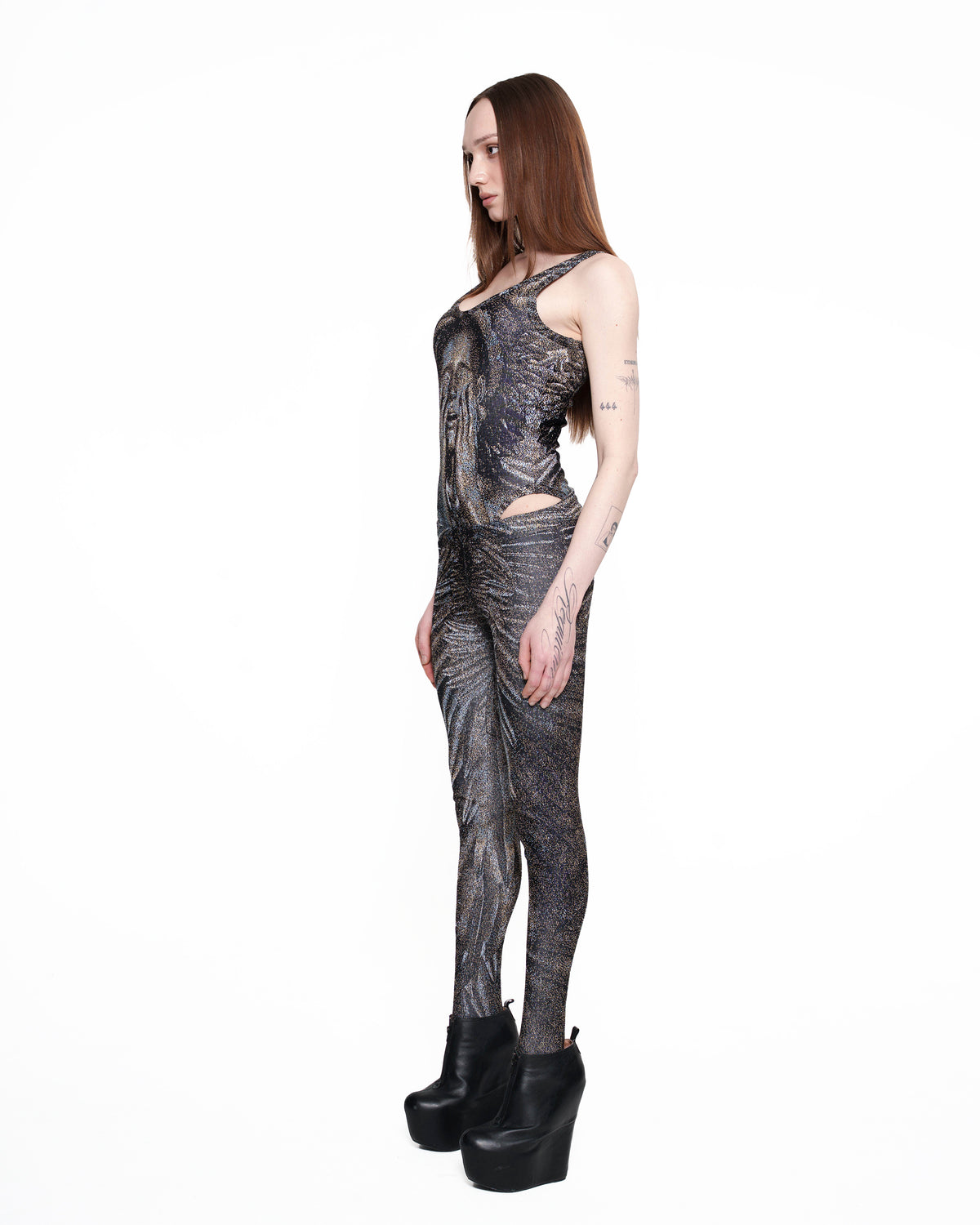 WING fine knit leggings PATINA