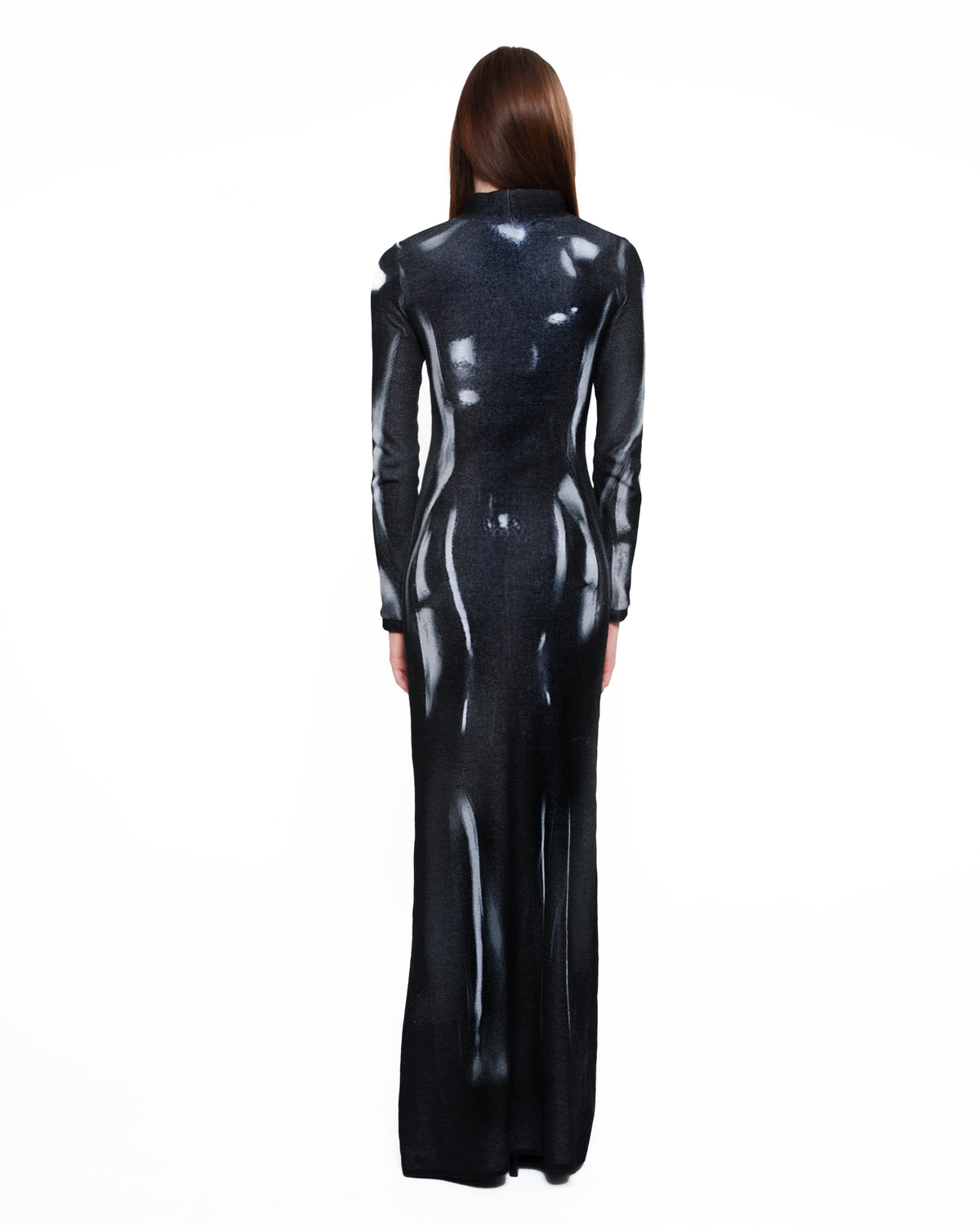 LATEX fine knit gown