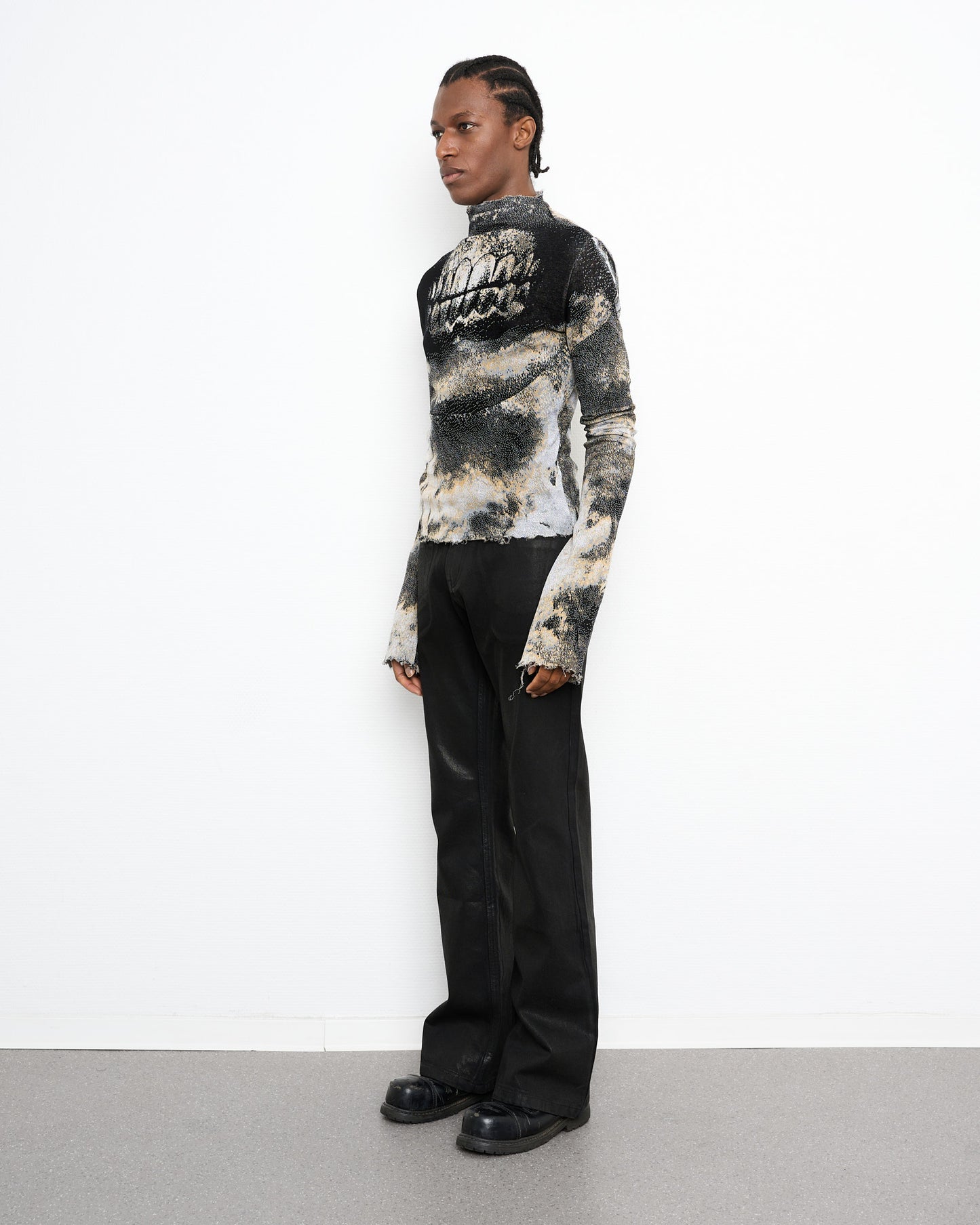 DIRT distressed turtleneck