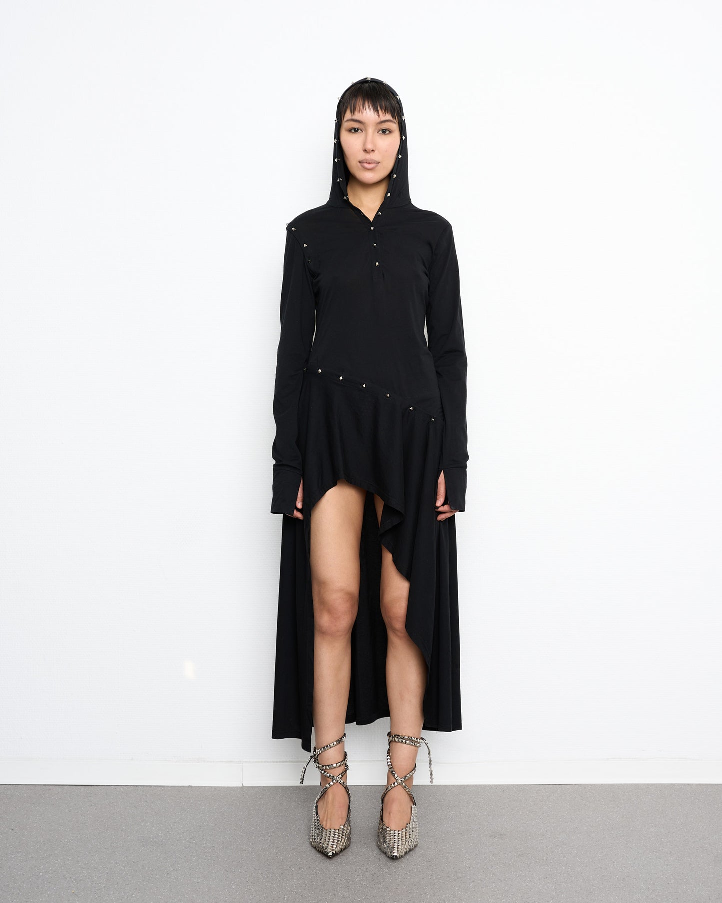 STUD detachable high low dress