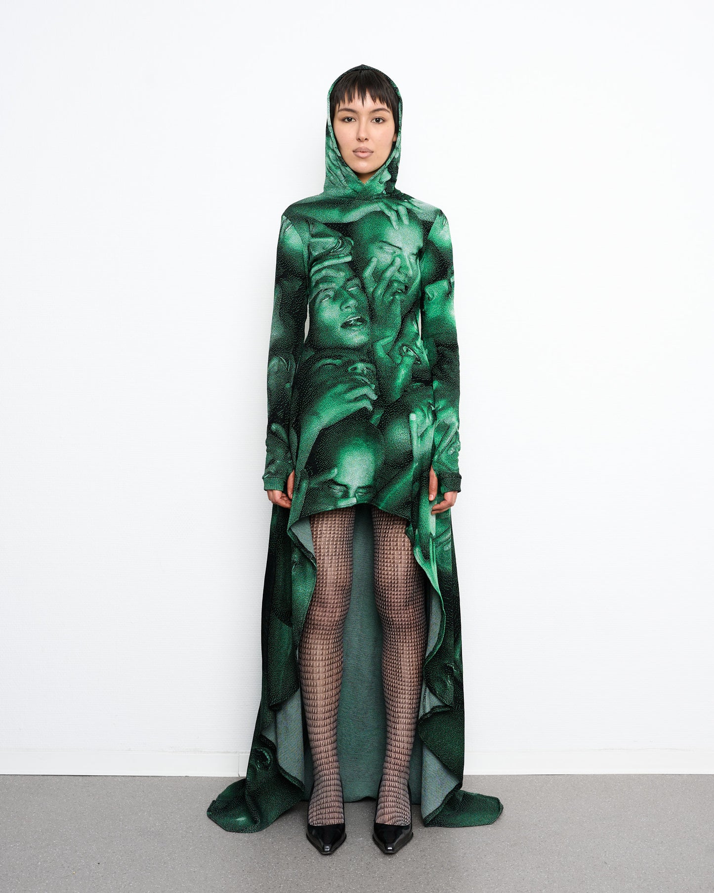NIGHTVISION fine knit high low dress