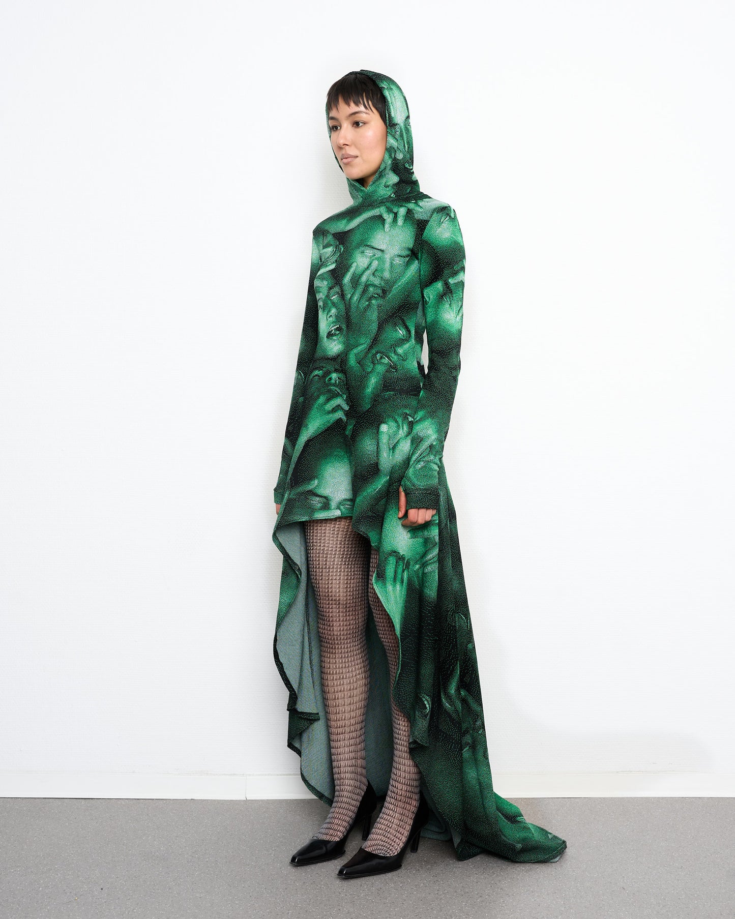 NIGHTVISION fine knit high low dress