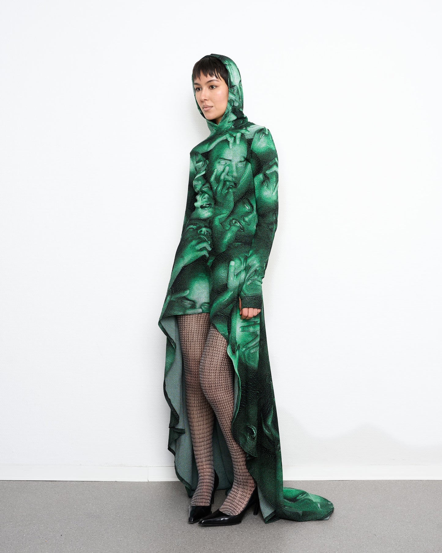 NIGHTVISION fine knit high low dress