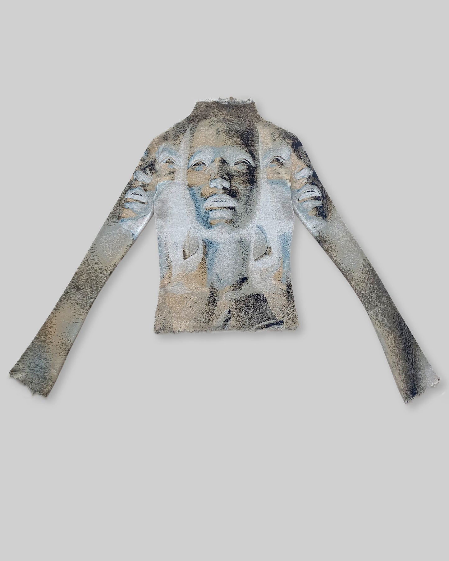 INVERT trinity distressed fine knit turtleneck