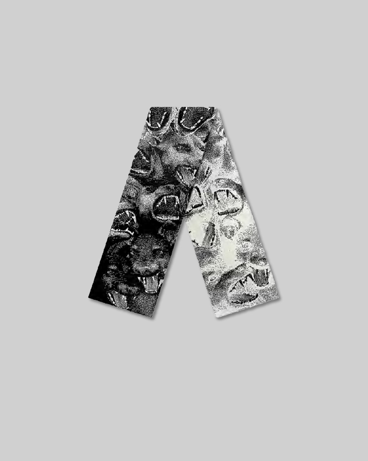 CANINE scarf BLACK/OFF-WHITE