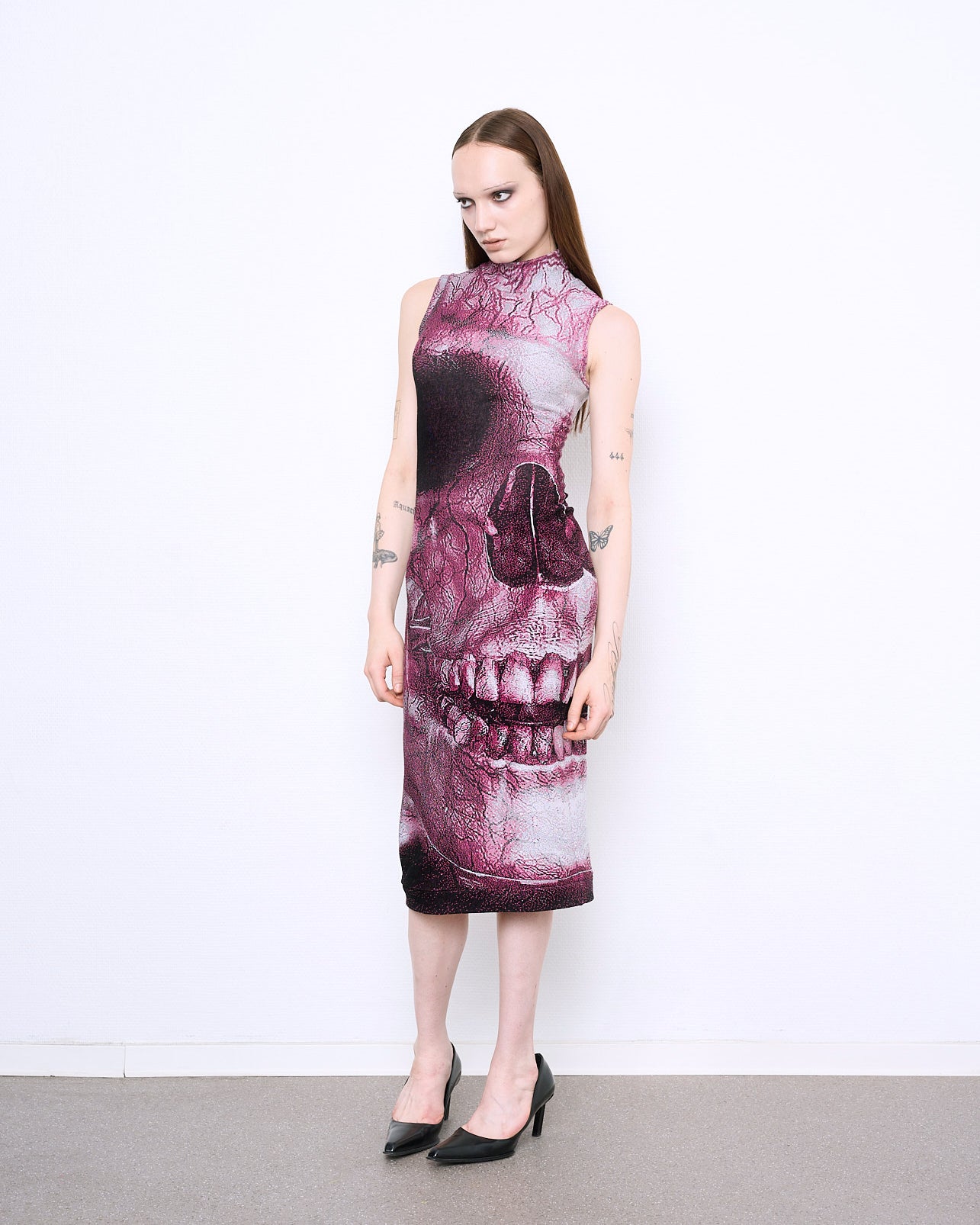 SKULL fine knit dress