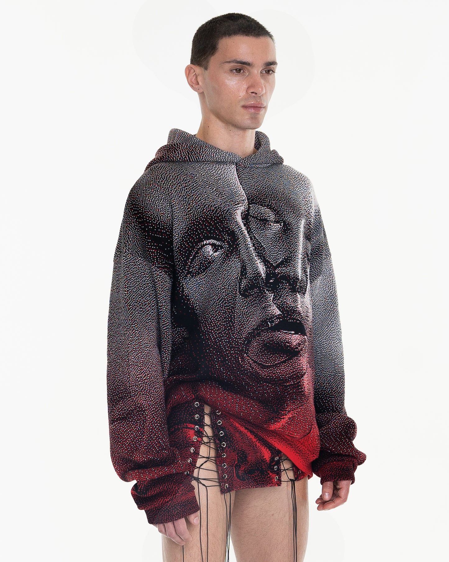 interface knit hoodie