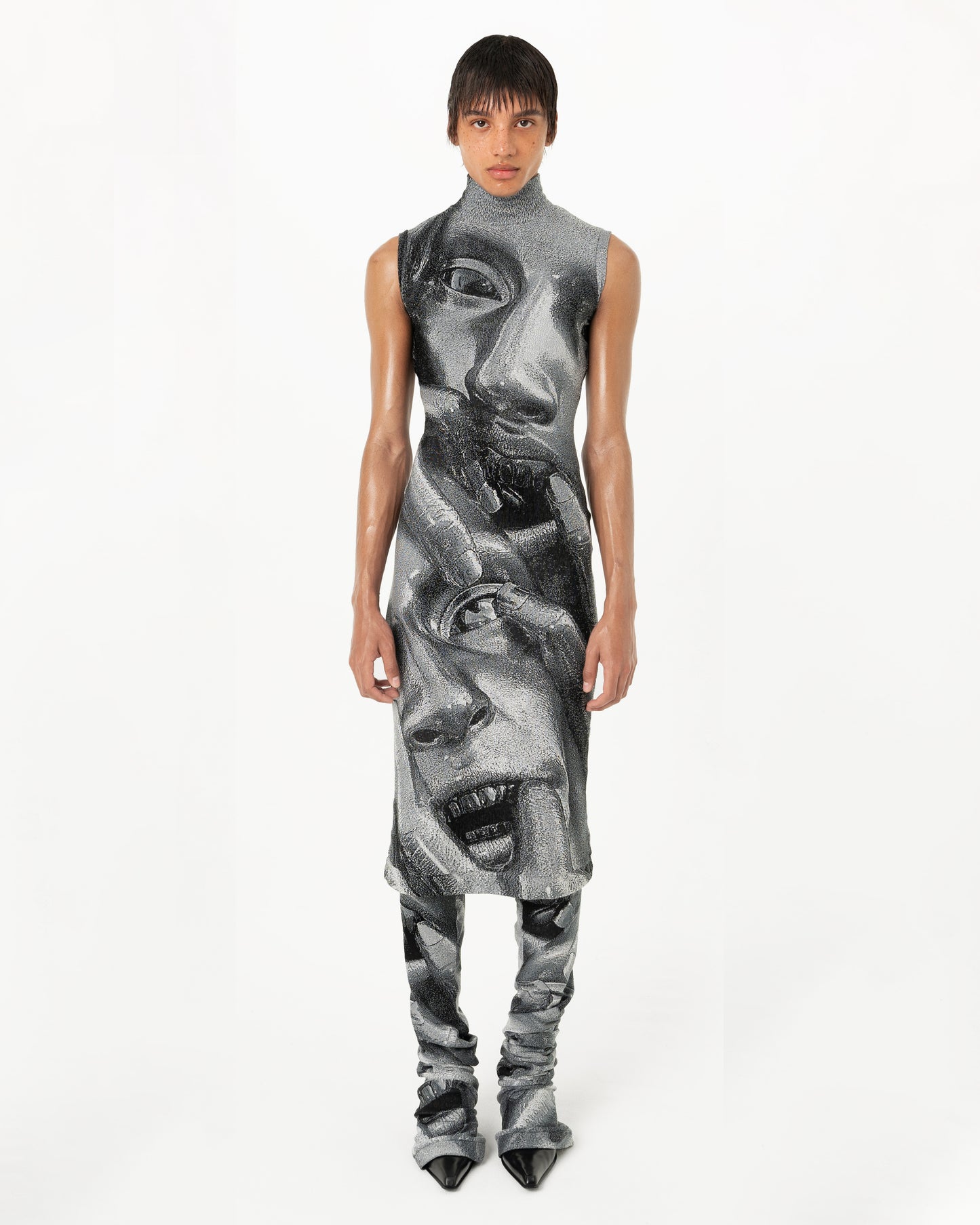 digital lobotomy fine knit dress