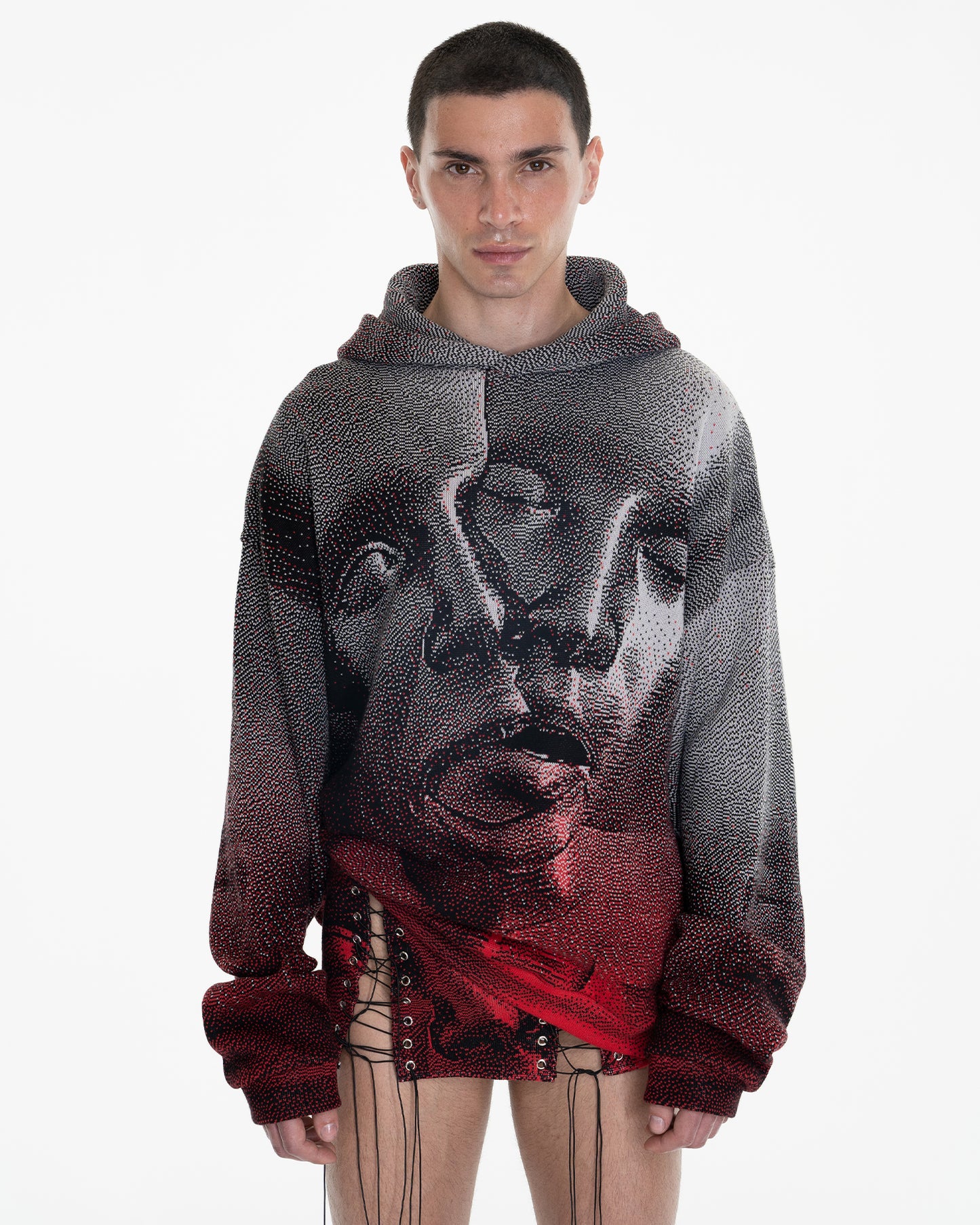 interface knit hoodie