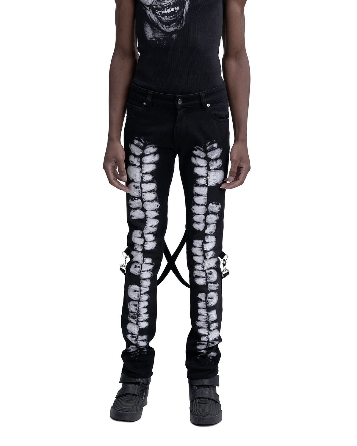 DENTES bondage denim BLACK