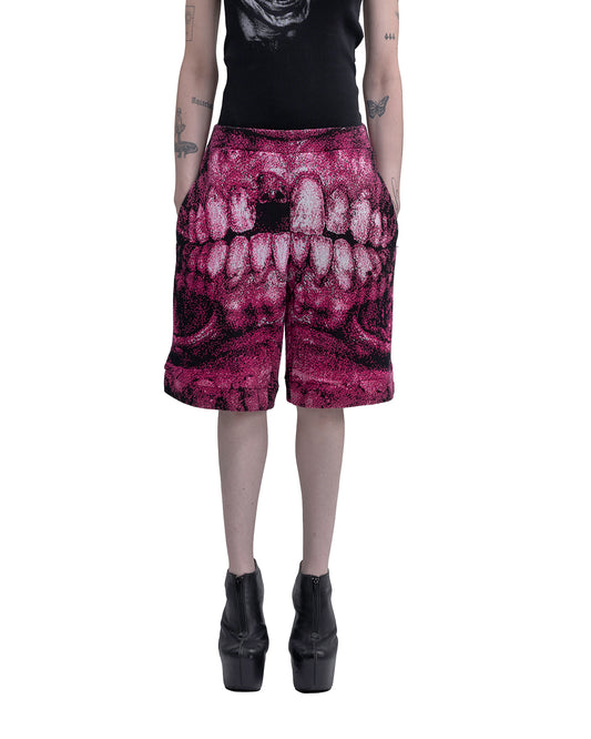 DENTES heavy knit shorts PINK