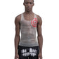 CROSSHAIR latex transparent tank top