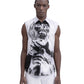 CHOKE sleeveless button down