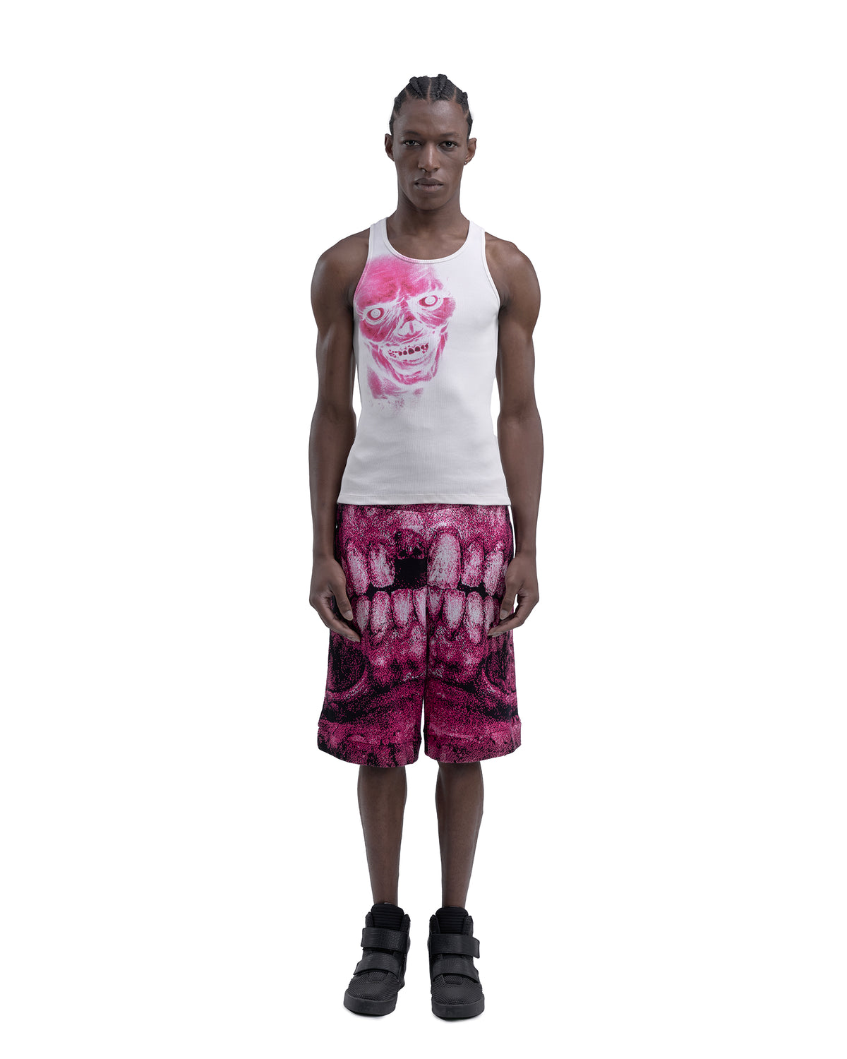 DENTES heavy knit shorts PINK
