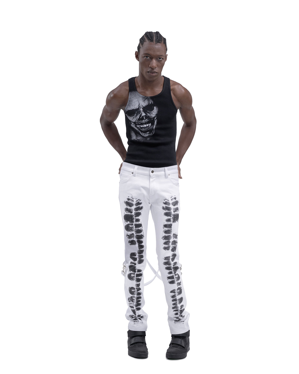 DENTES bondage denim WHITE