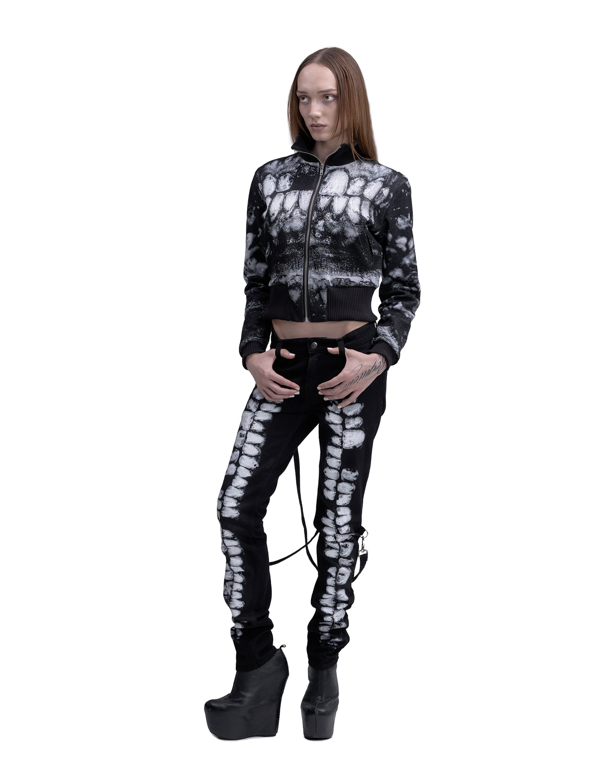 DENTES bondage denim BLACK