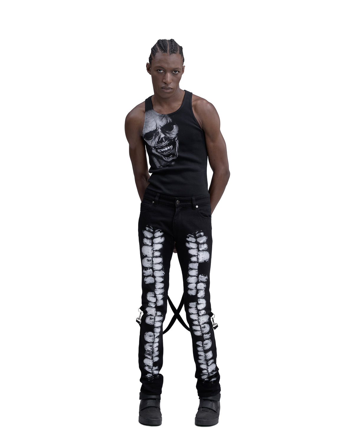 DENTES bondage denim BLACK