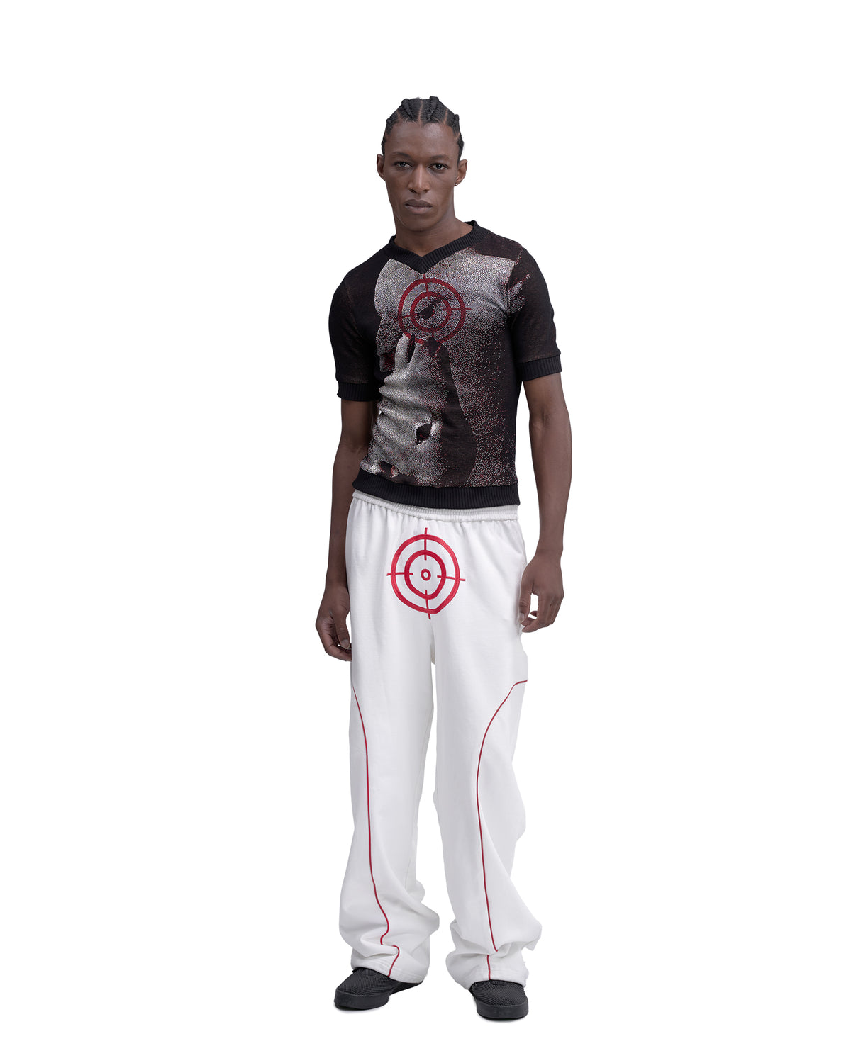 CROSSHAIR fine knit v-neck