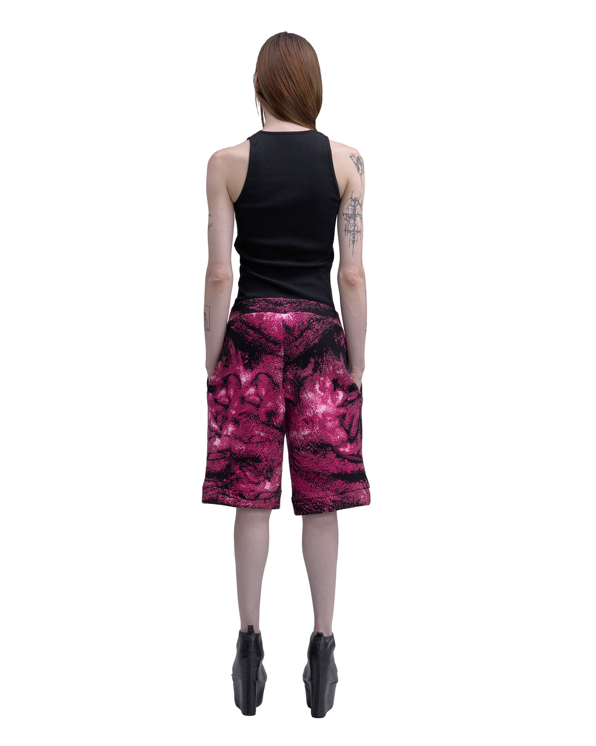 DENTES heavy knit shorts PINK