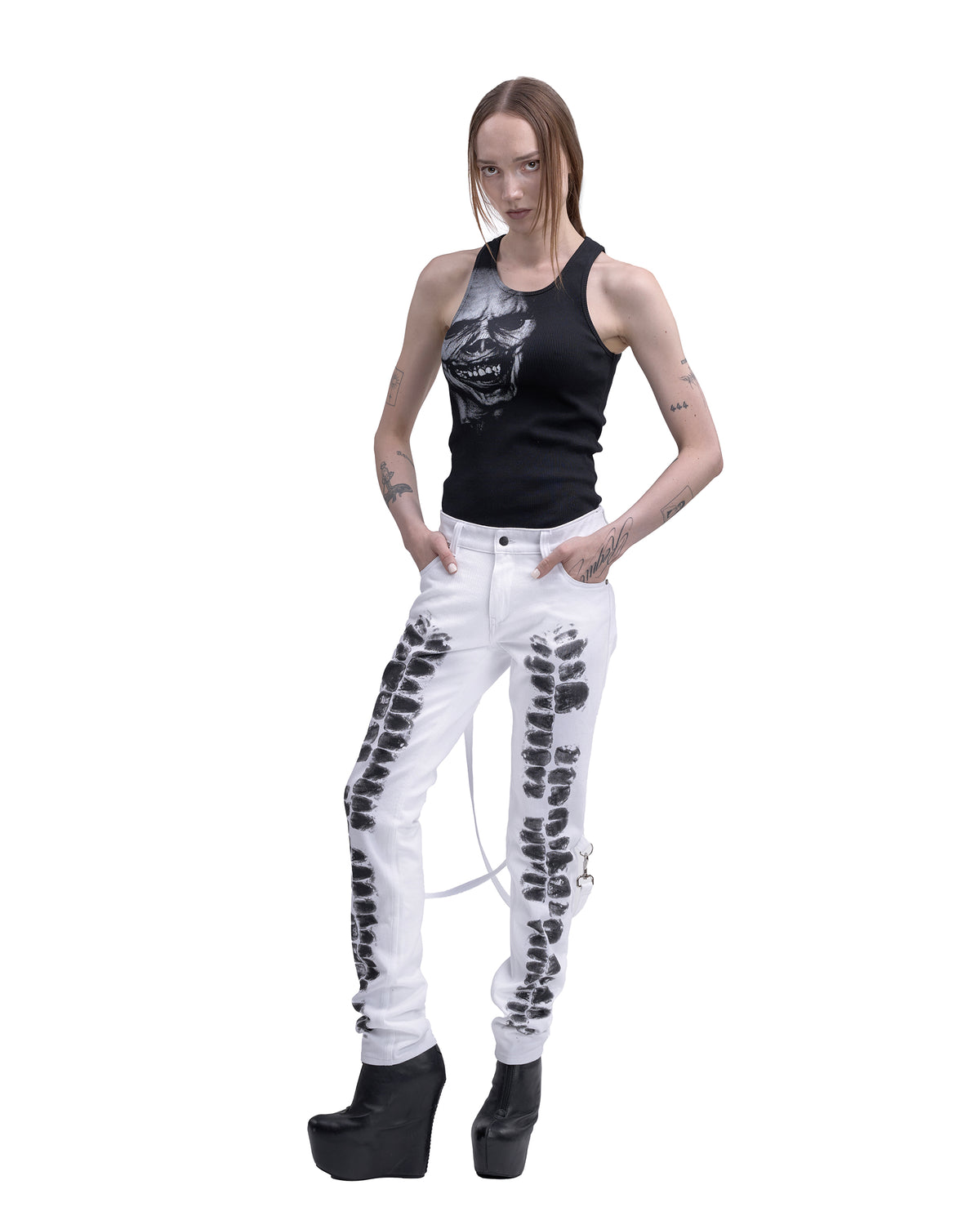 DENTES bondage denim WHITE