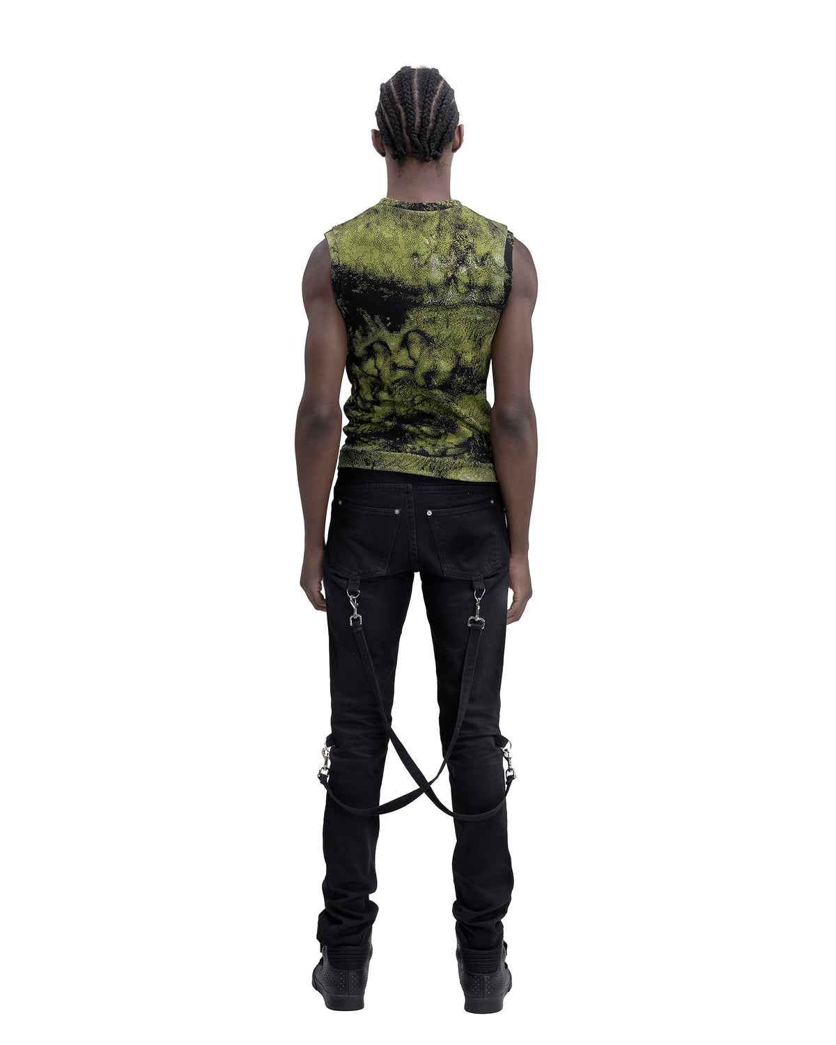 DENTES fine knit vest GREEN