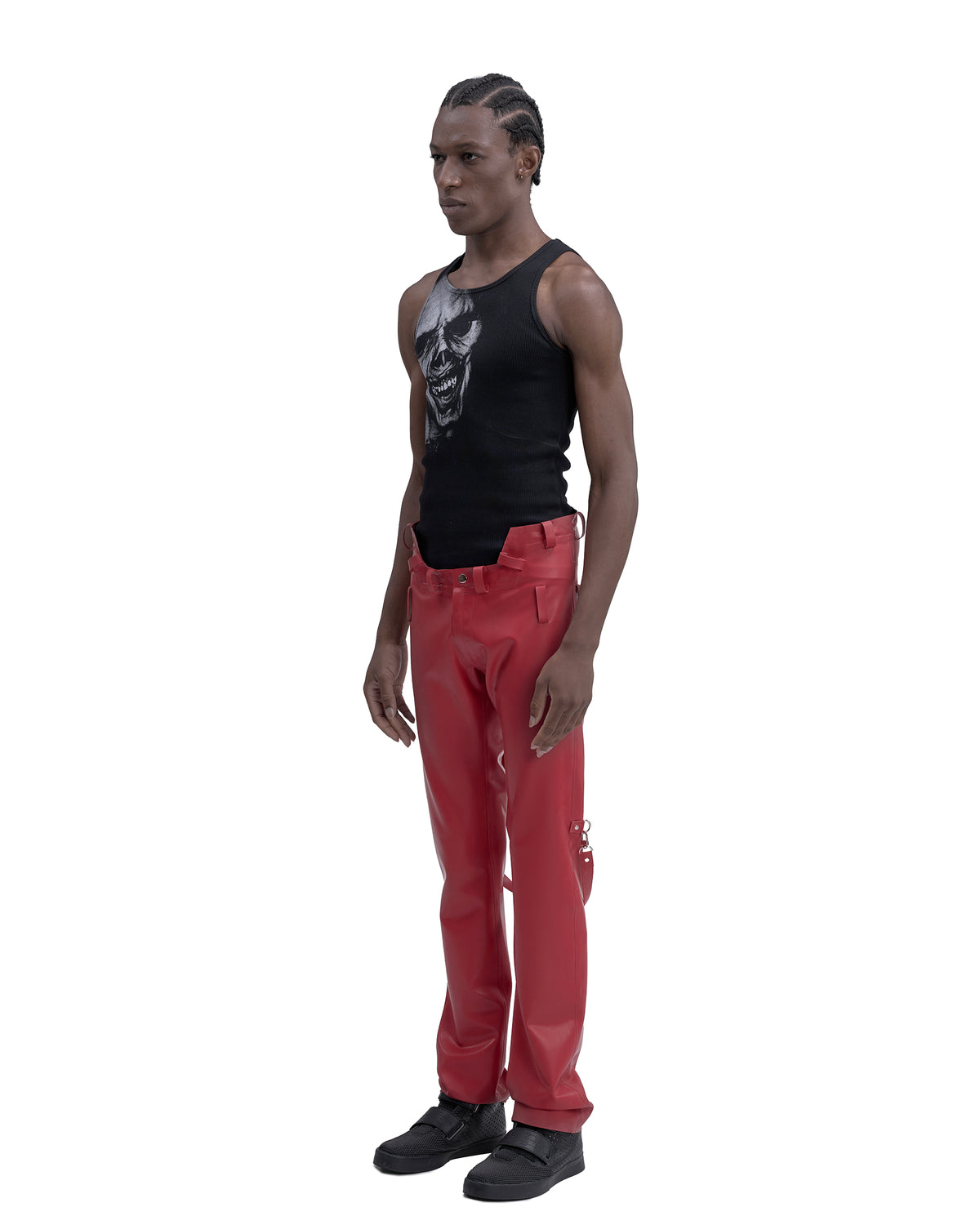 CYBORG latex bondage pants RED