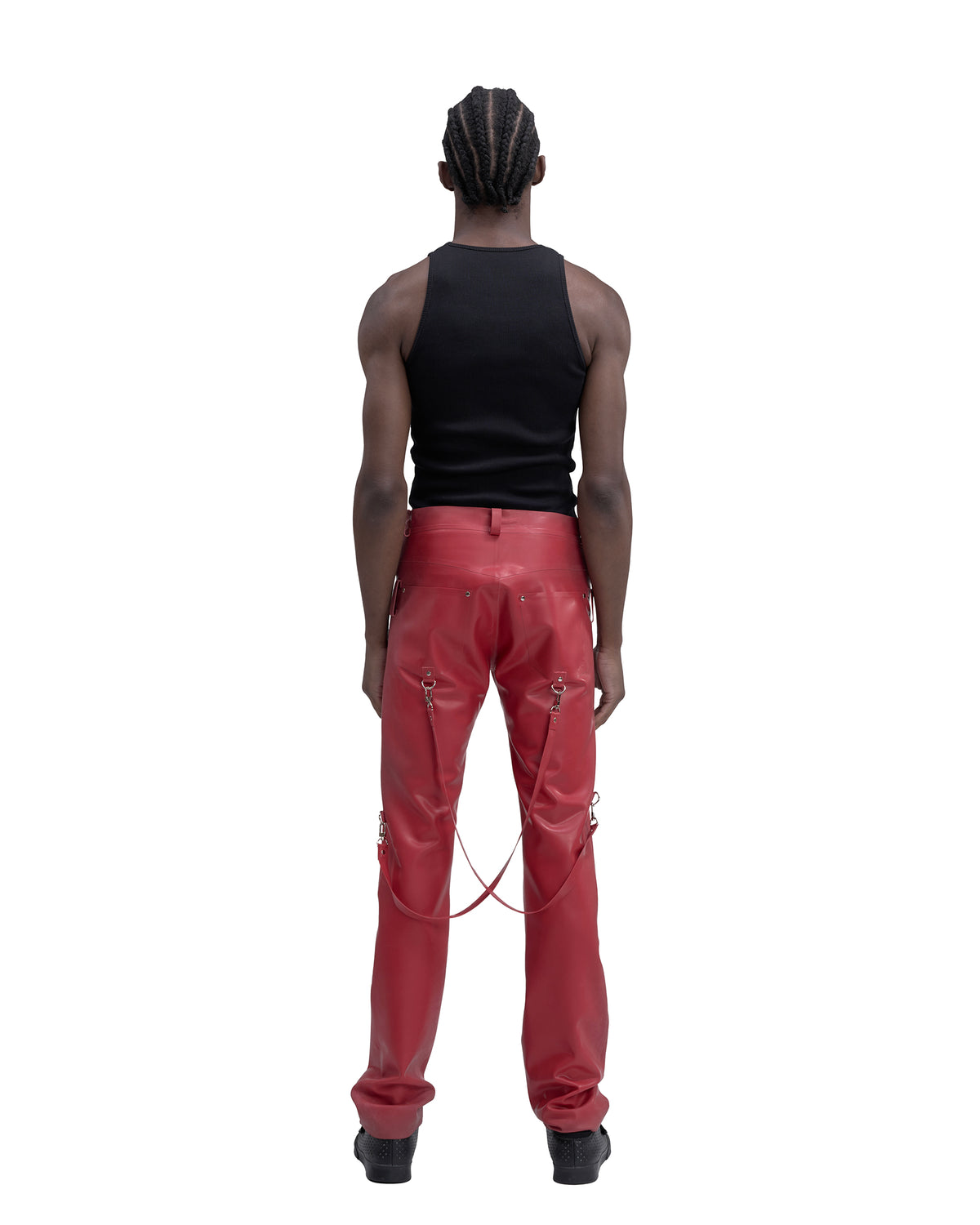 CYBORG latex bondage pants RED