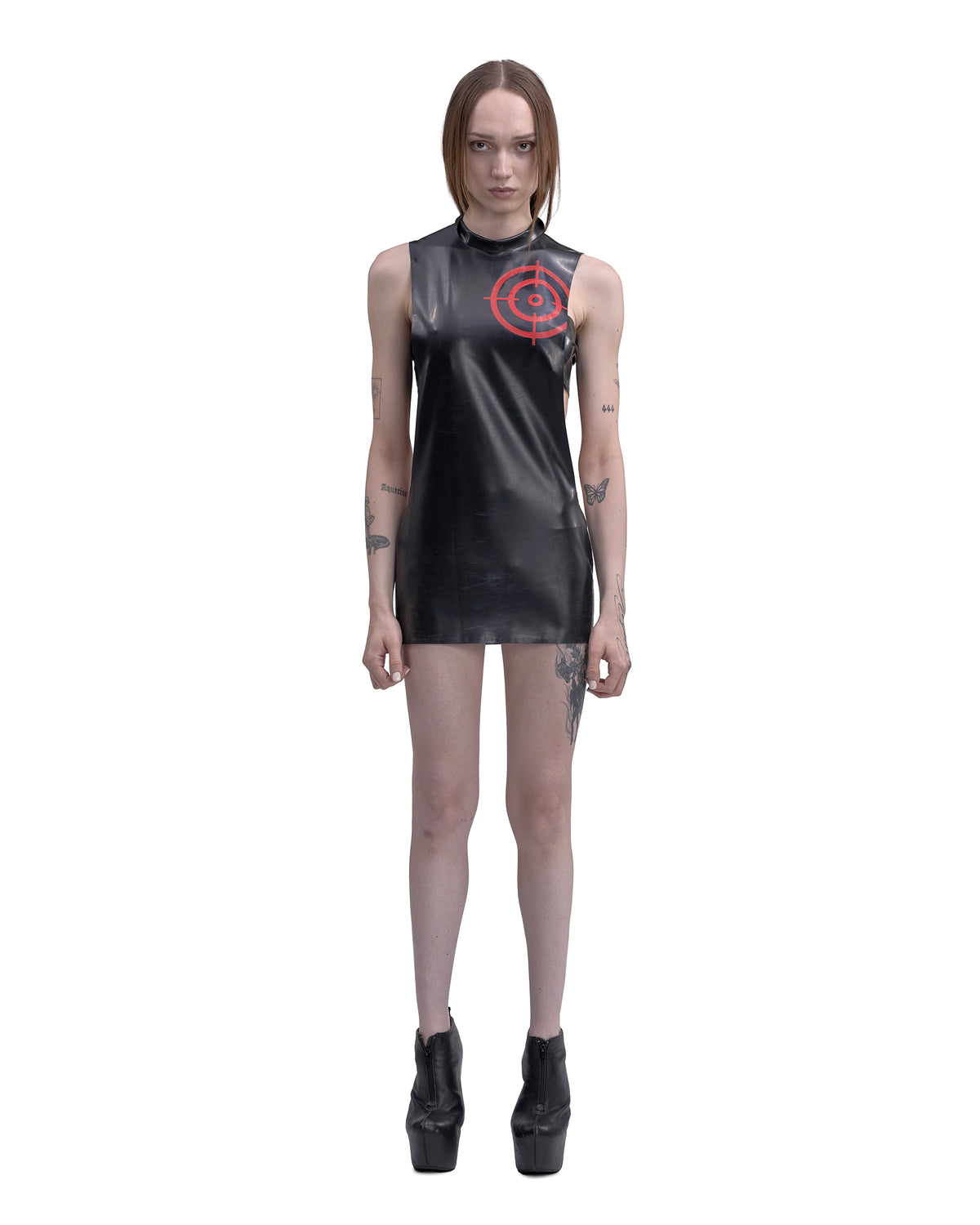 CROSSHAIR latex tank/dress BLACK