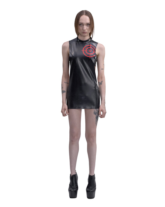 CROSSHAIR latex tank/dress BLACK