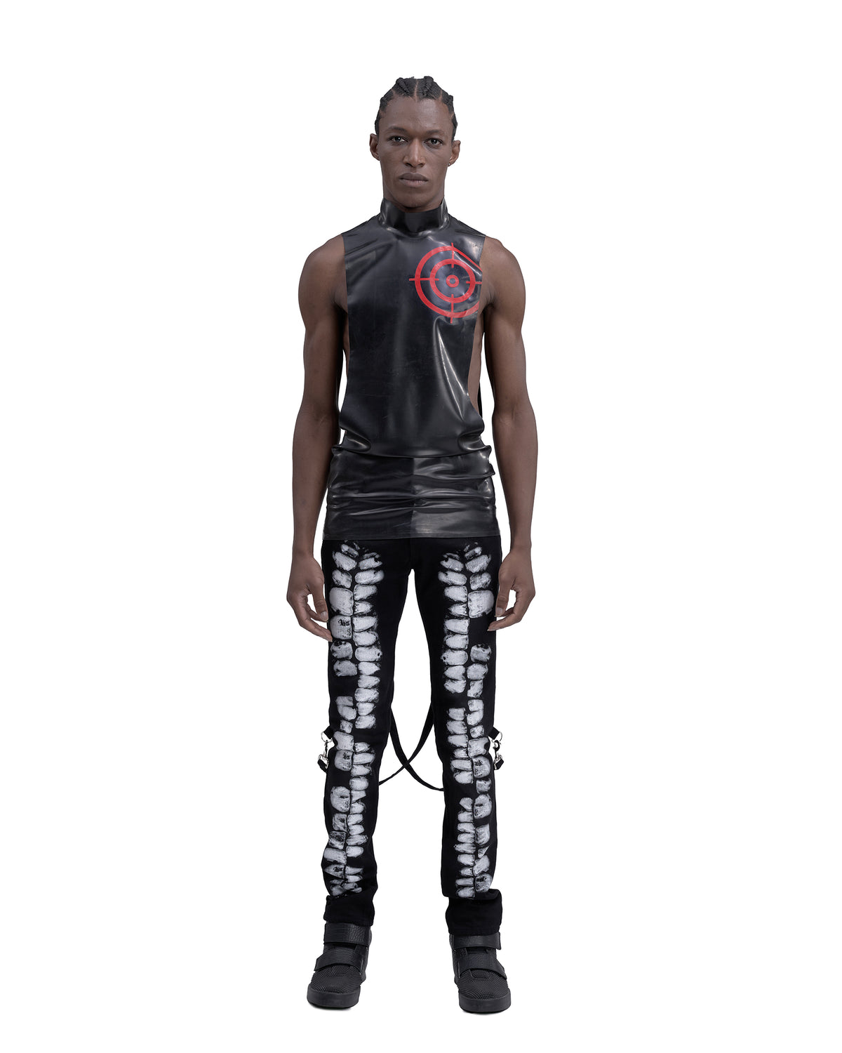 CROSSHAIR latex tank/dress BLACK