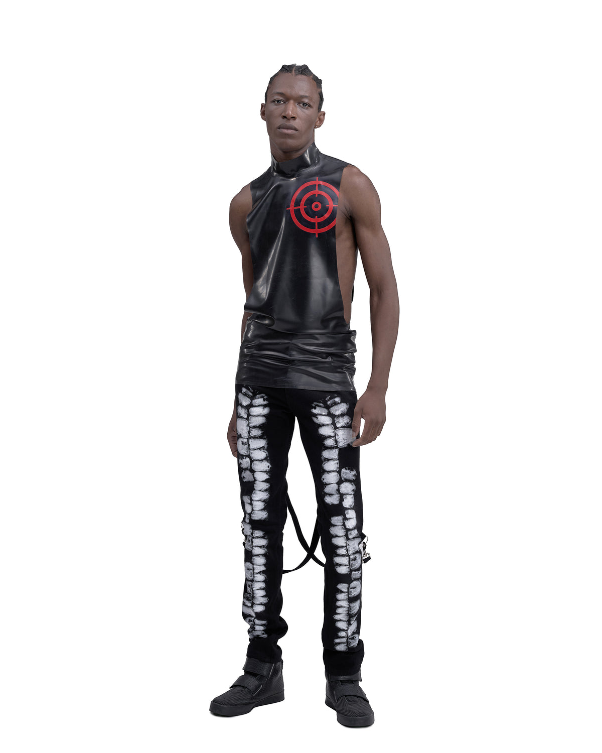 CROSSHAIR latex tank/dress BLACK
