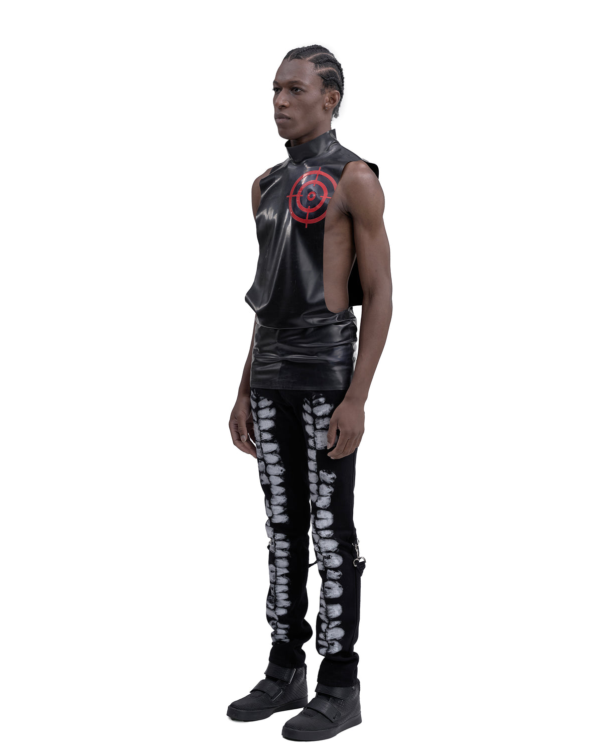 CROSSHAIR latex tank/dress BLACK