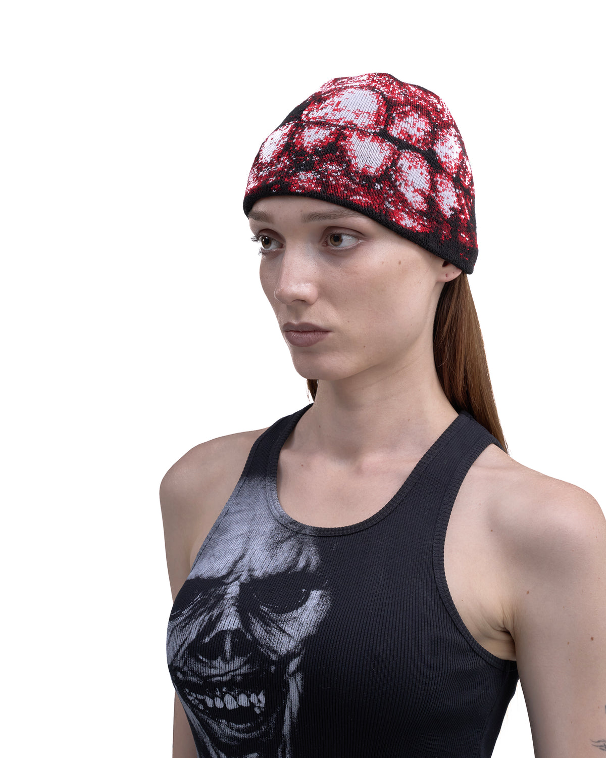 DENTES knit beanie RED
