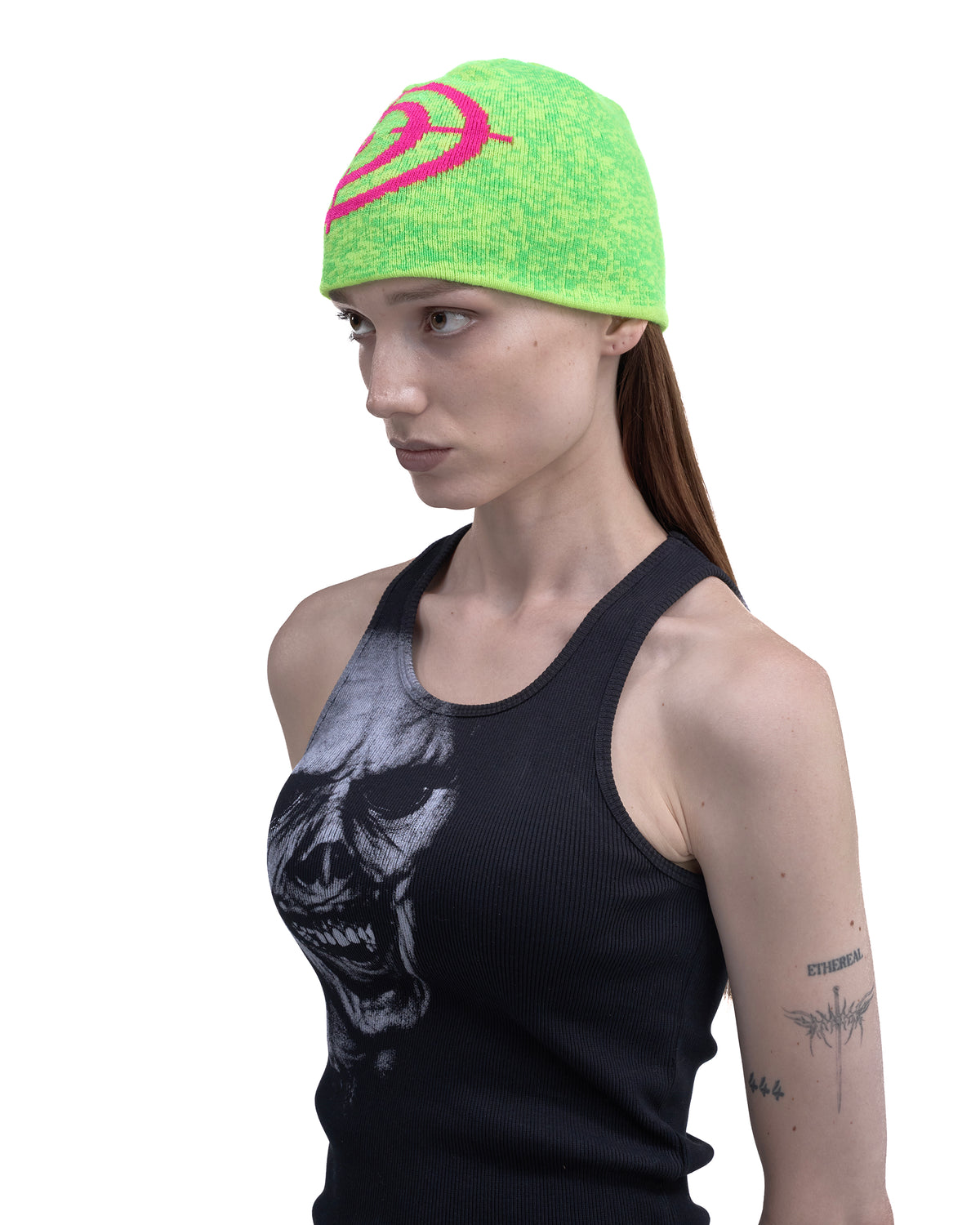 CROSSHAIR knit beanie NEON