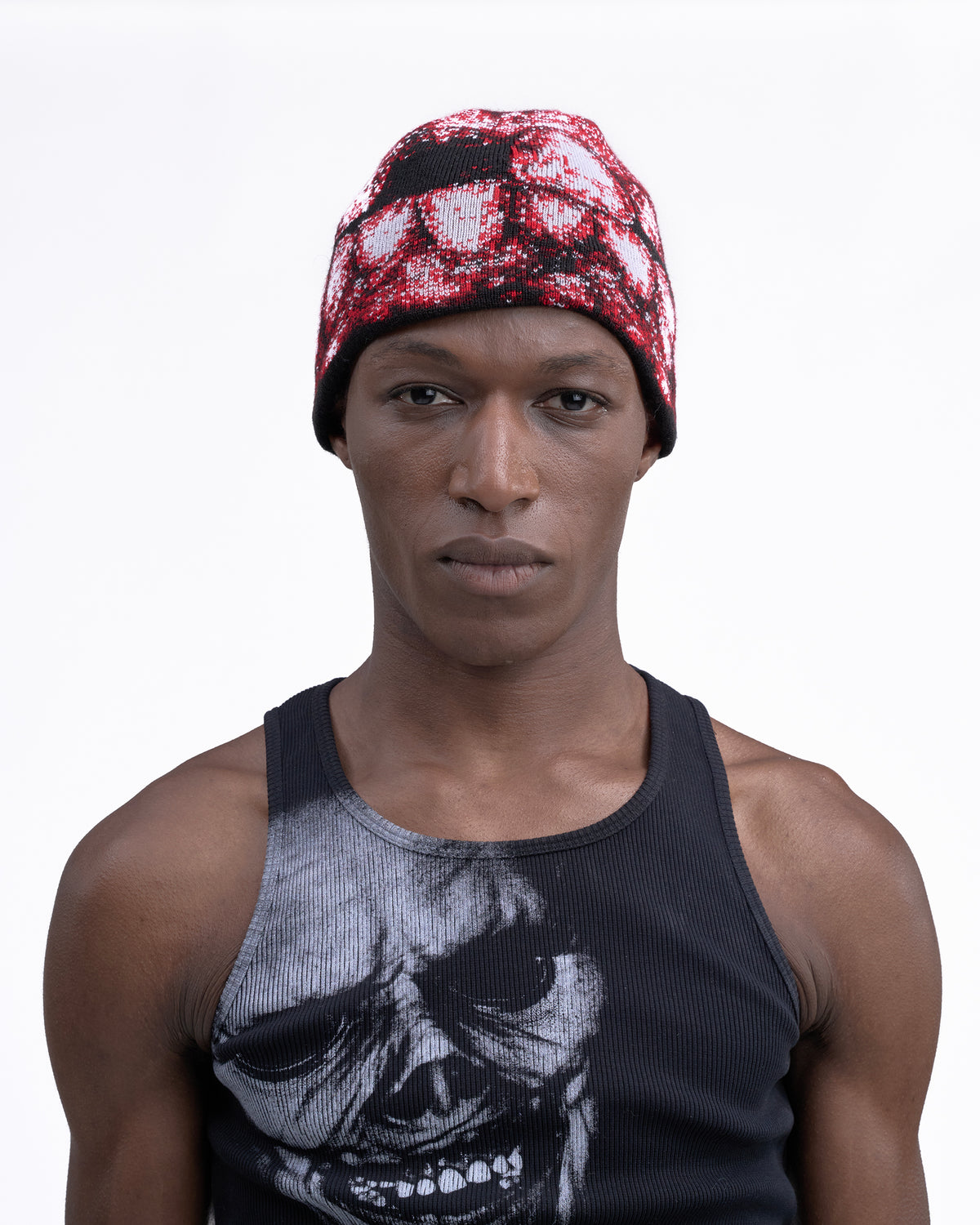 DENTES knit beanie RED