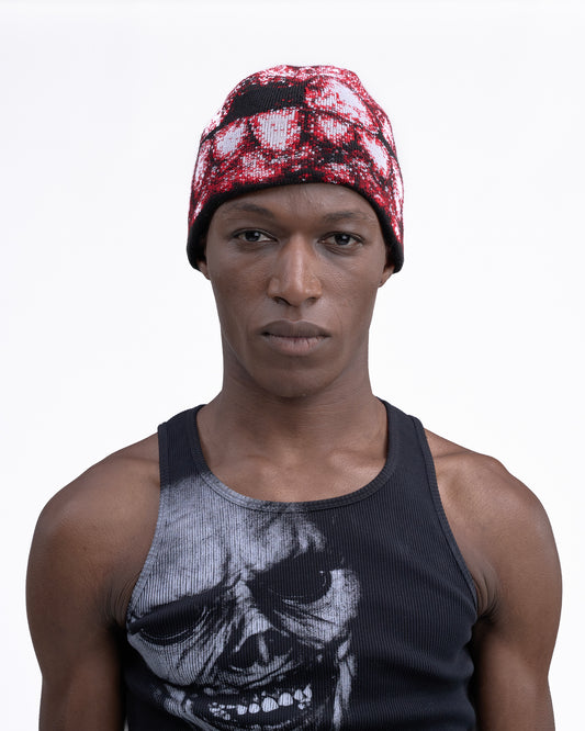 DENTES knit beanie RED