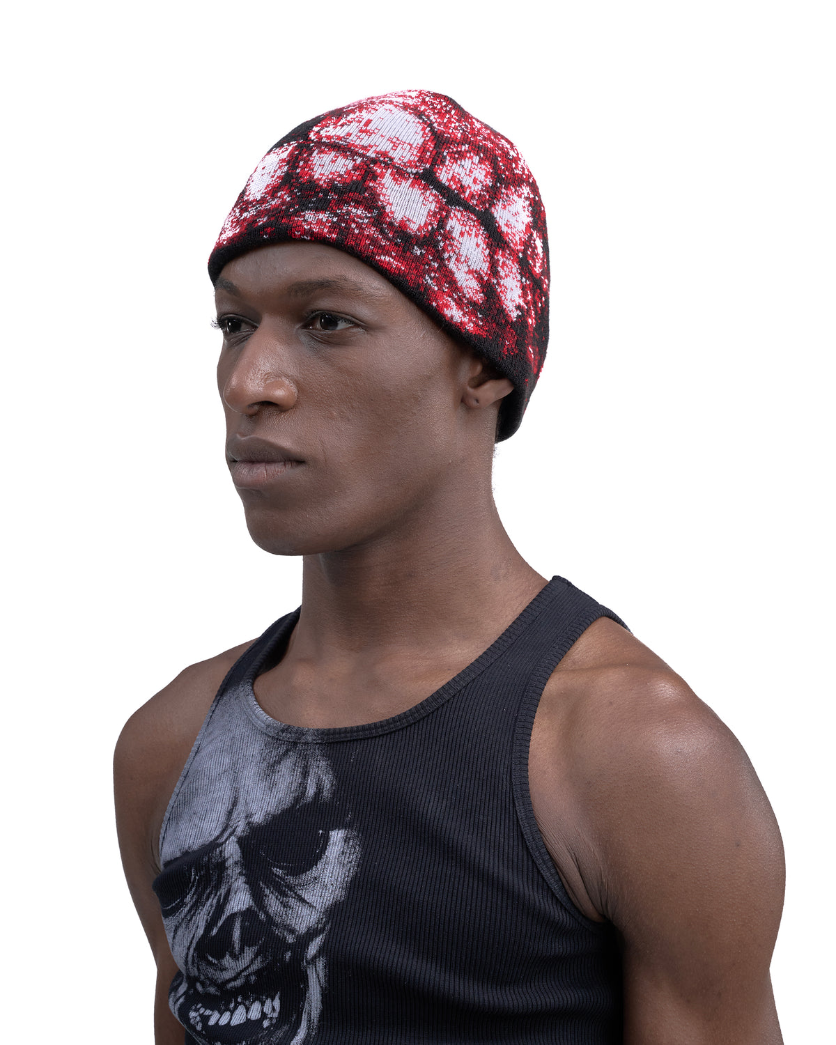 DENTES knit beanie RED