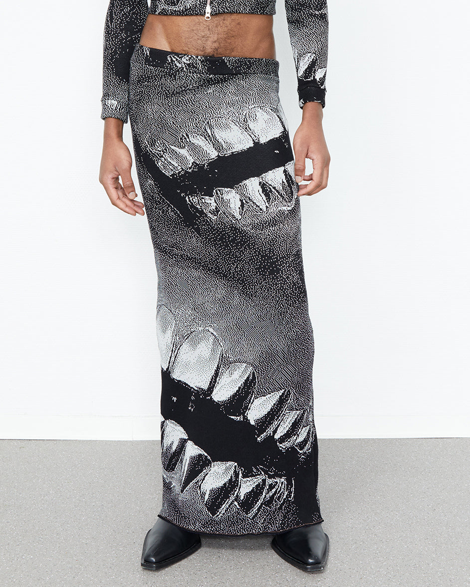 dentes maxi skirt grey