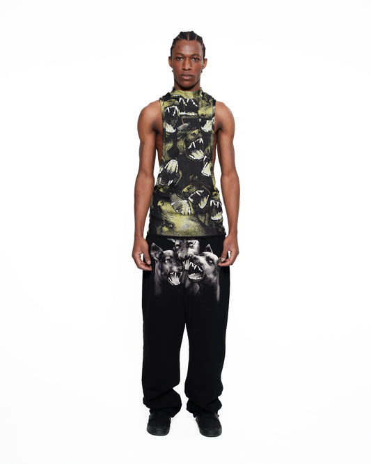 CANINE fine knit tank/dress GREEN