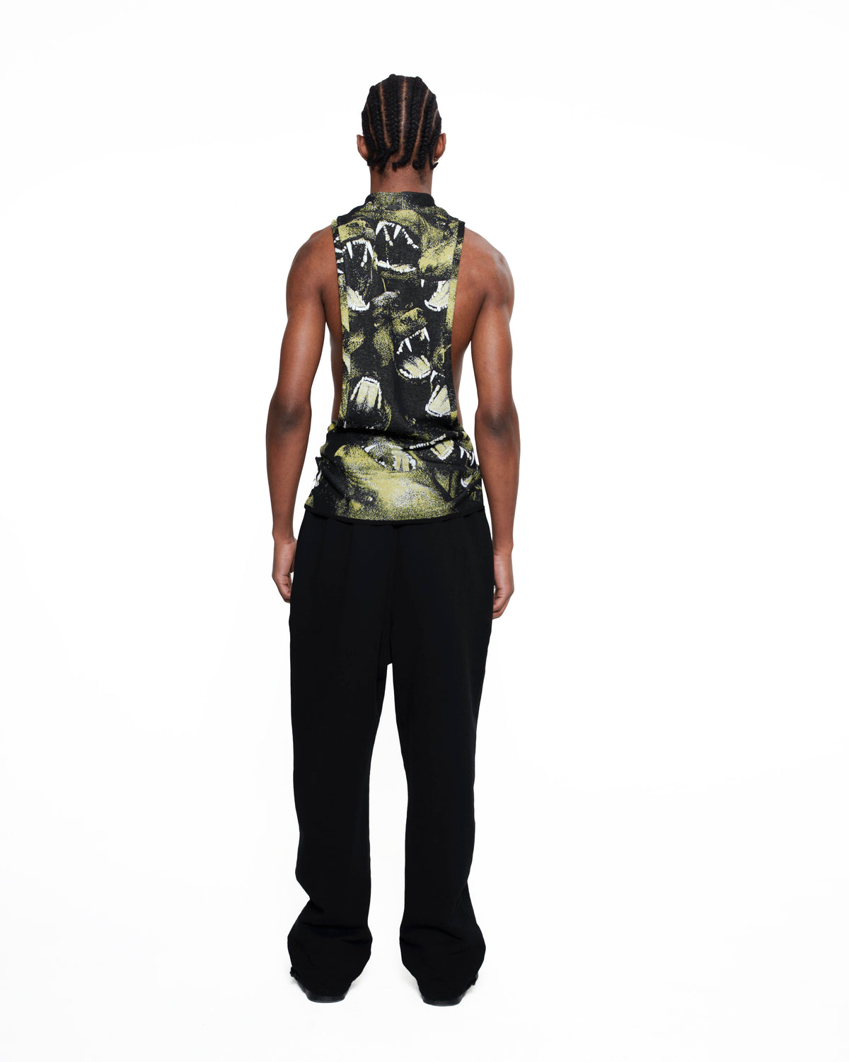 CANINE fine knit tank/dress GREEN