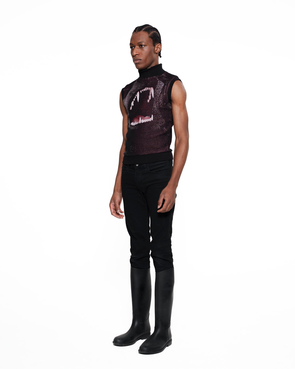 CANINE fine knit vest