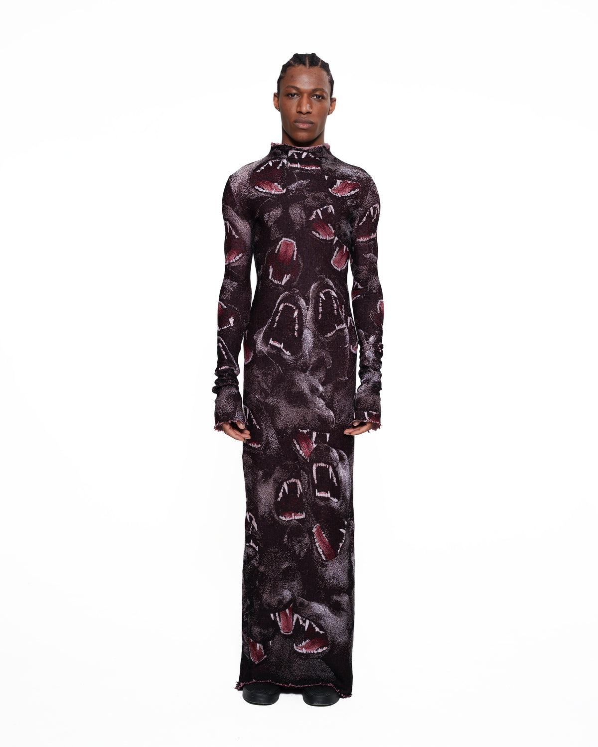 CANINE fine knit distressed gown