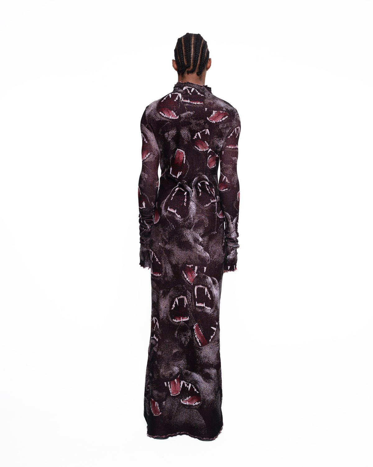 CANINE fine knit distressed gown