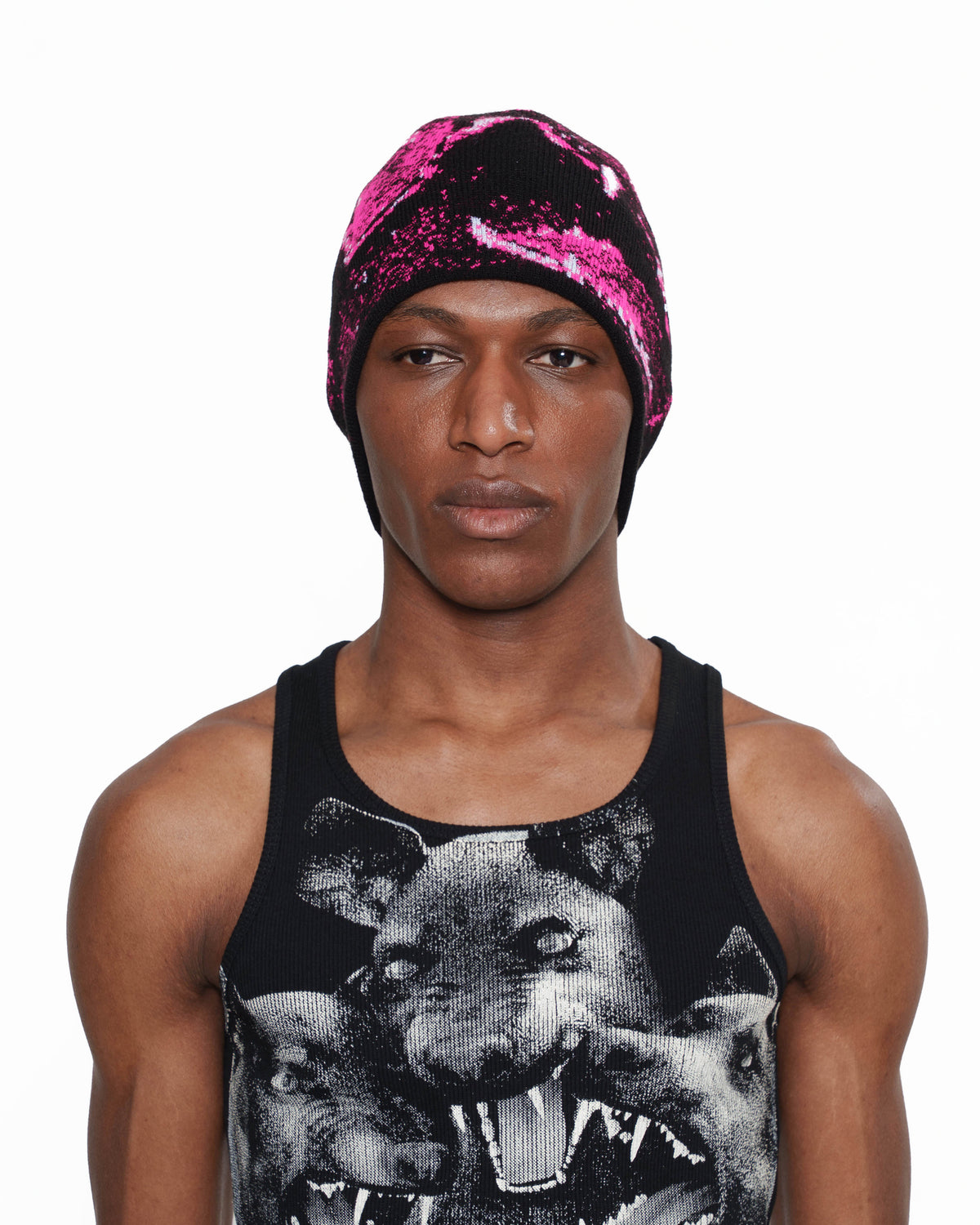 CANINE beanie NEON PINK