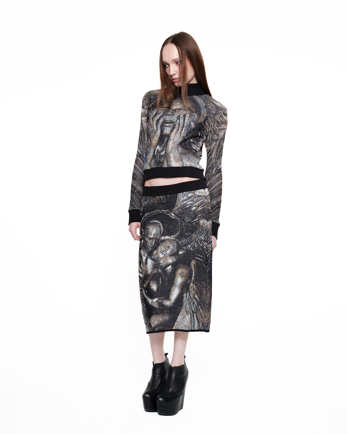 COVET fine knit turtleneck PATINA