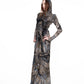 COVET fine knit hooded gown PATINA